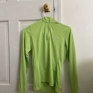 Green turtle neck zip up